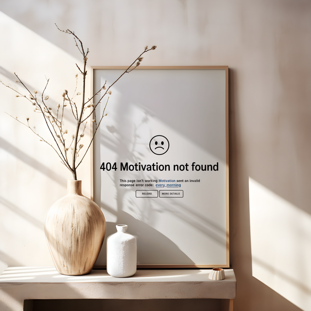404 Motivation Not Found — hero mockup