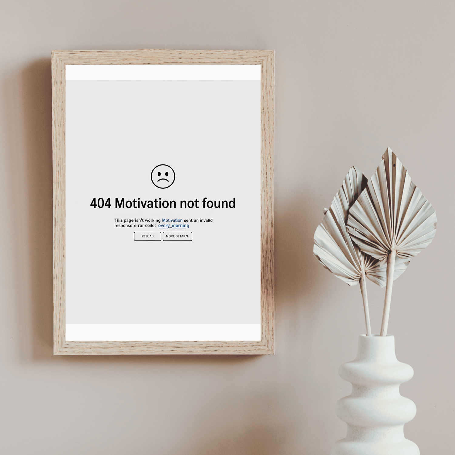 404 Motivation Not Found — alt-context mockup