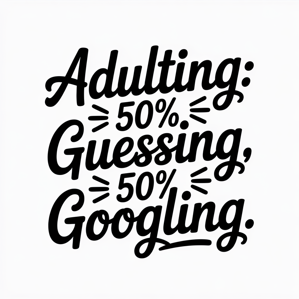 Adulting: 50% Guessing, 50% Googling