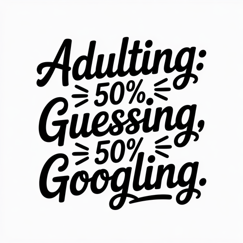 Adulting: 50% Guessing, 50% Googling