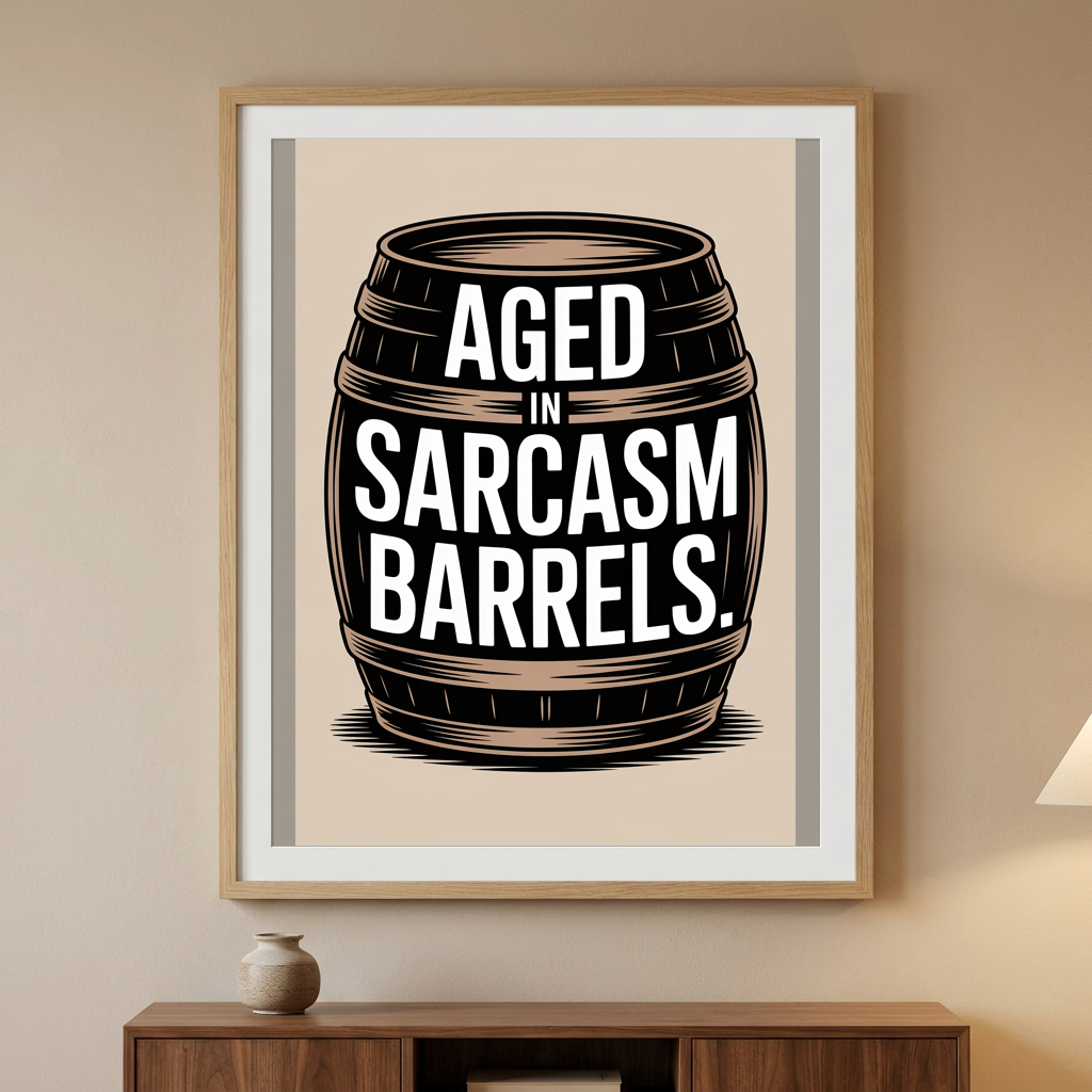 Aged in Sarcasm Barrels