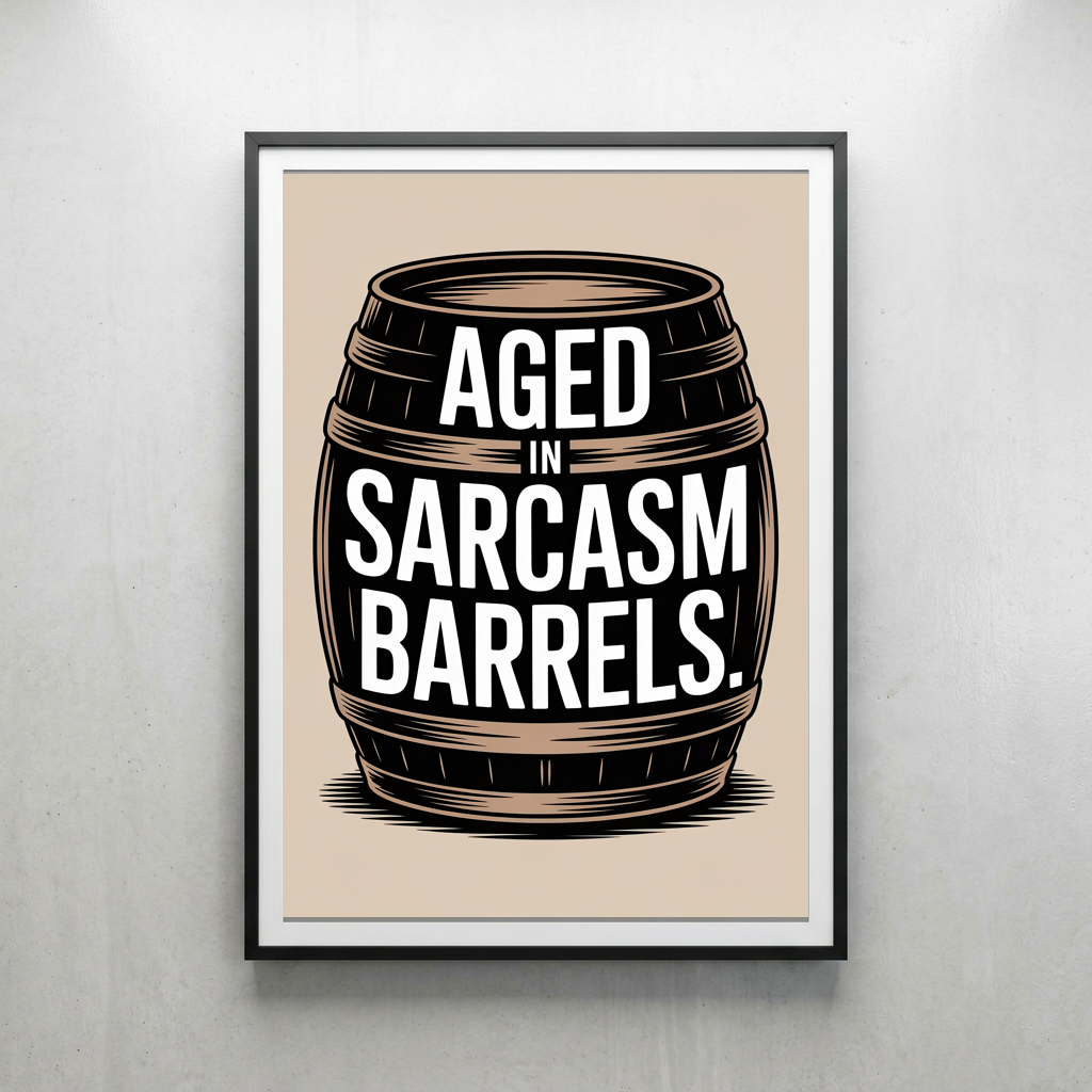 Aged in Sarcasm Barrels