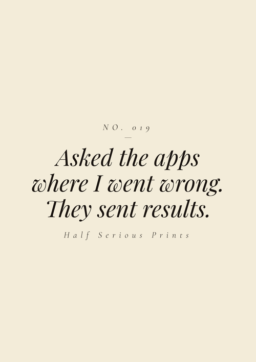 Asked the apps where I went wrong. They sent results.