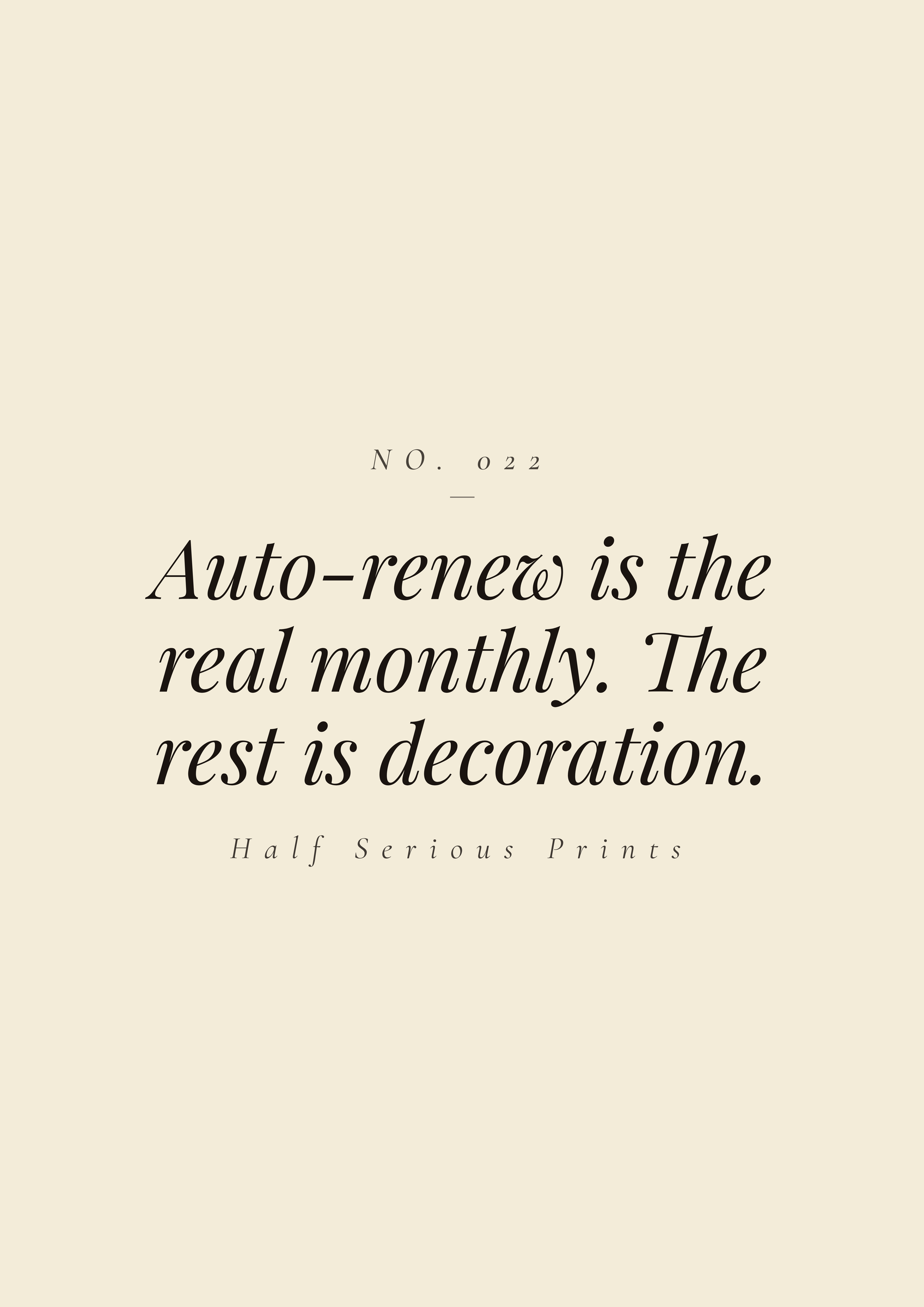 Auto-renew is the real monthly. The rest is decoration.