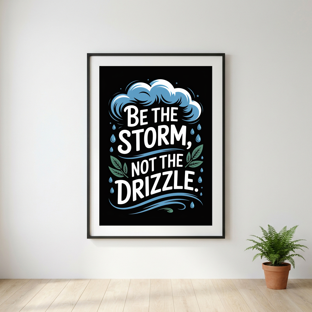 Be the Storm Not the Drizzle