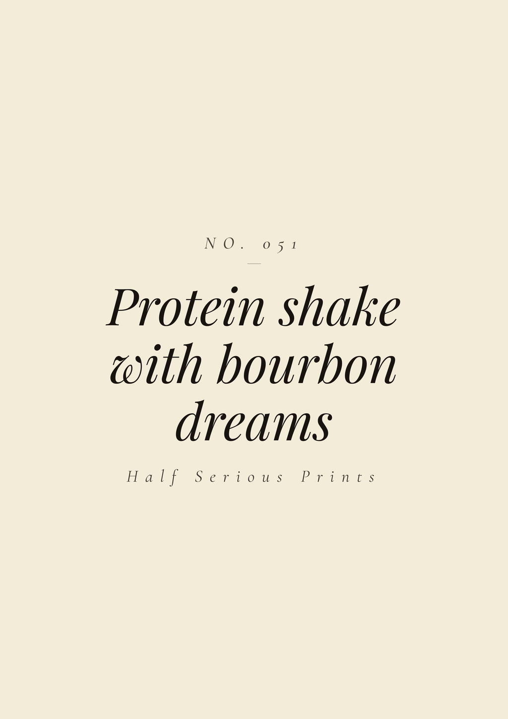 Protein shake with bourbon dreams