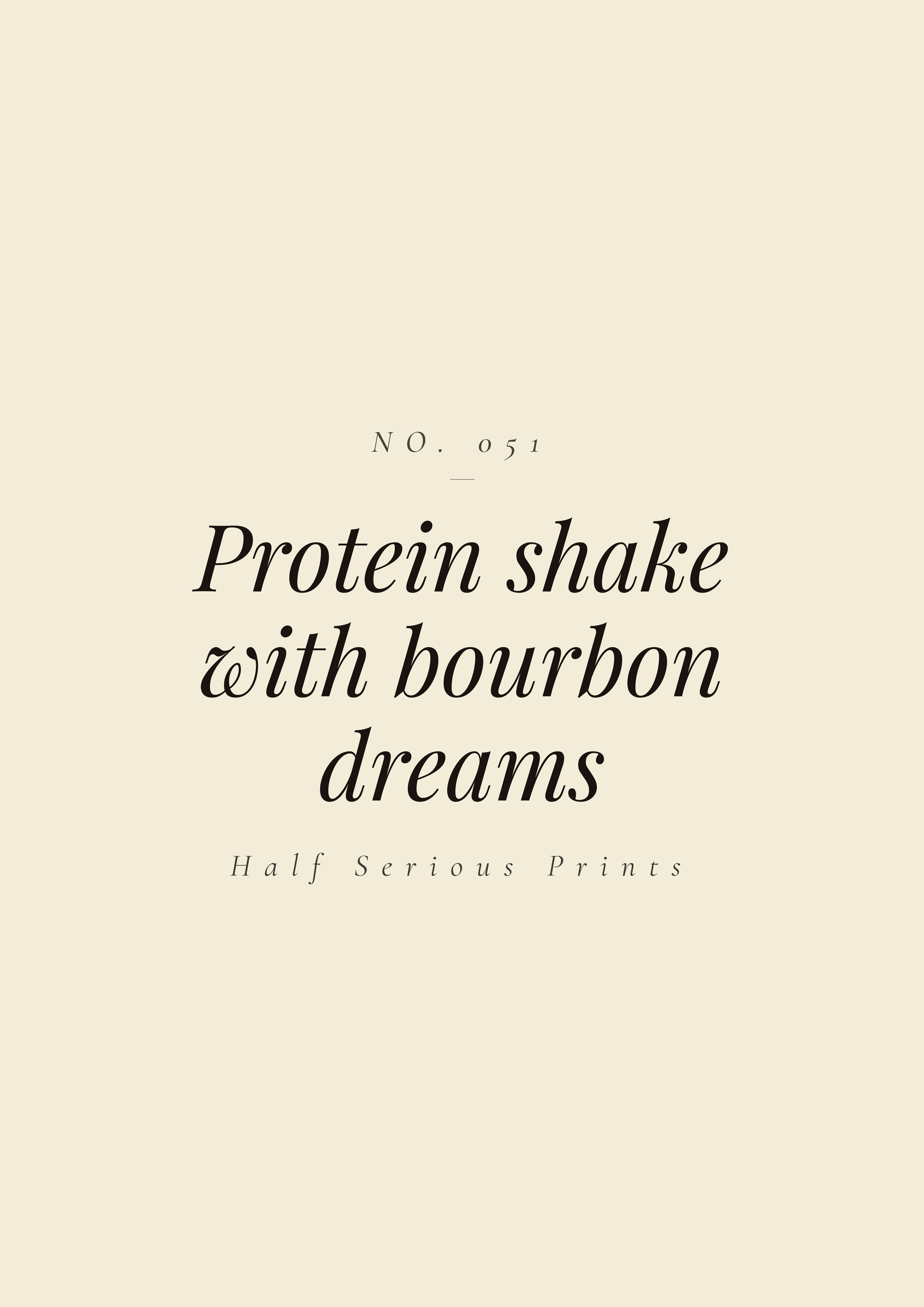Protein shake with bourbon dreams