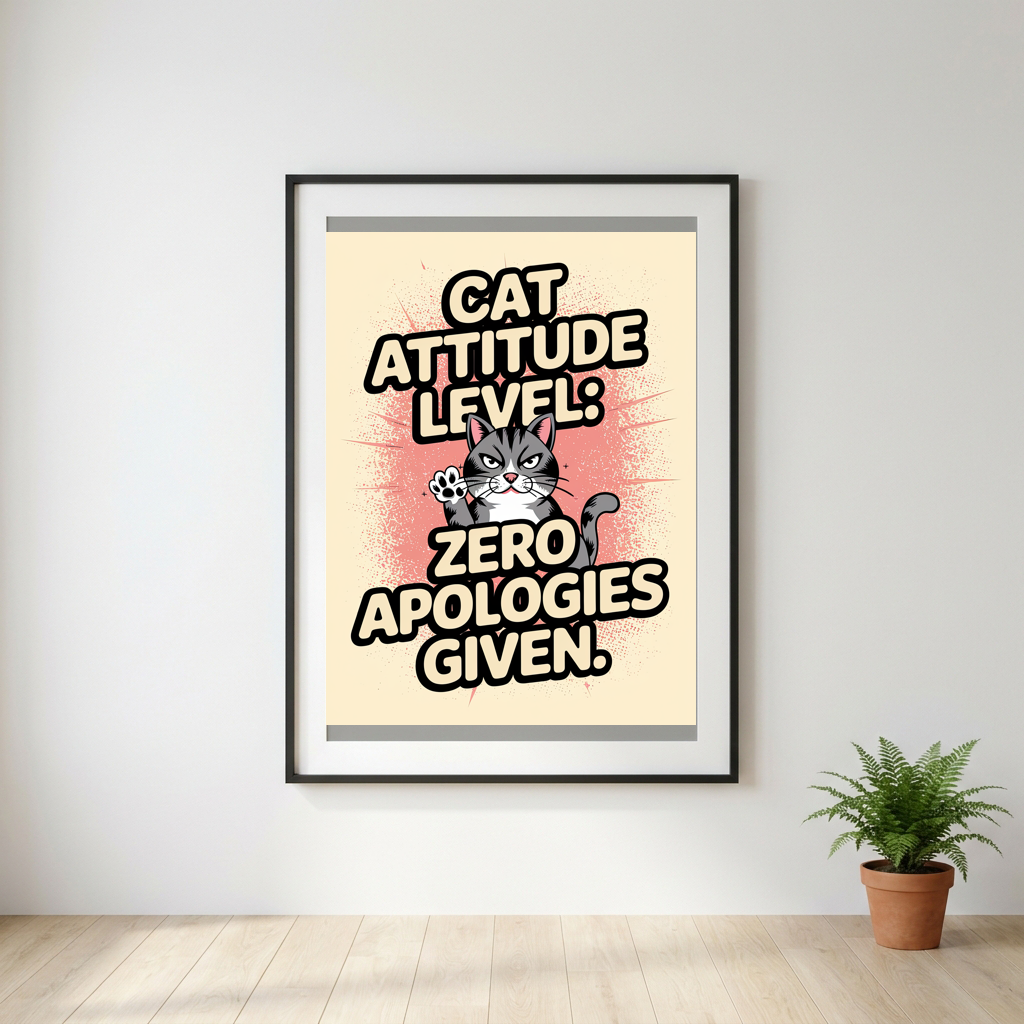 Cat Attitude Level Zero Apologies Given
