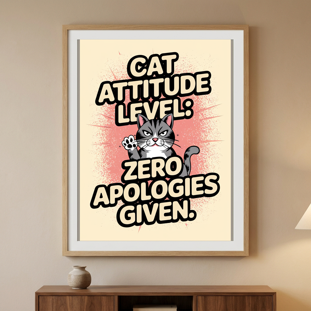 Cat Attitude Level Zero Apologies Given