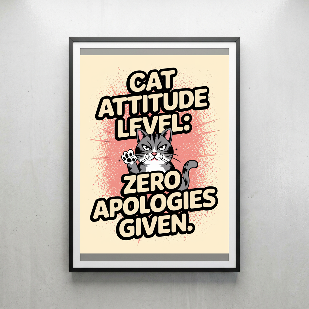 Cat Attitude Level Zero Apologies Given