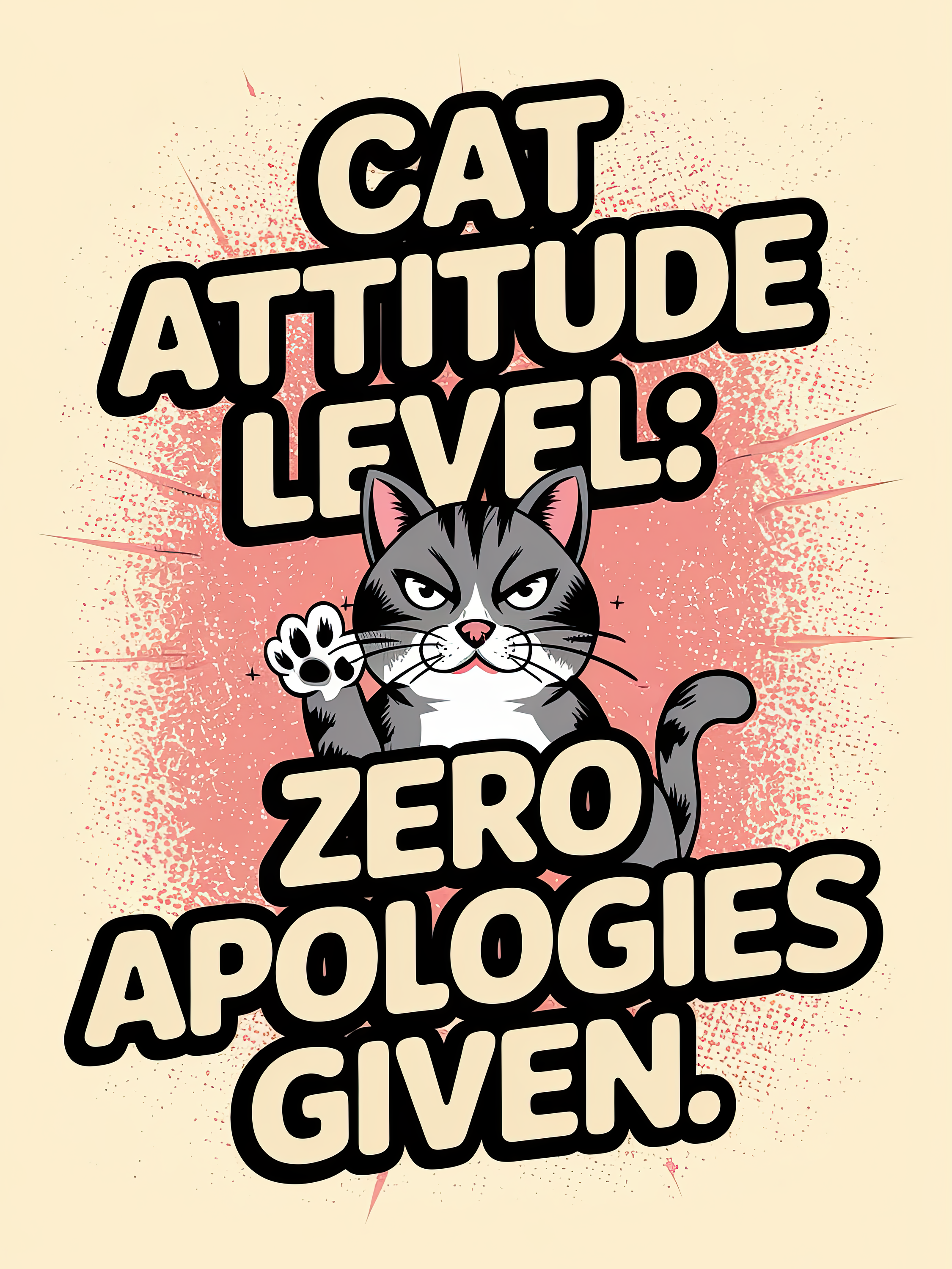 Cat Attitude Level Zero Apologies Given