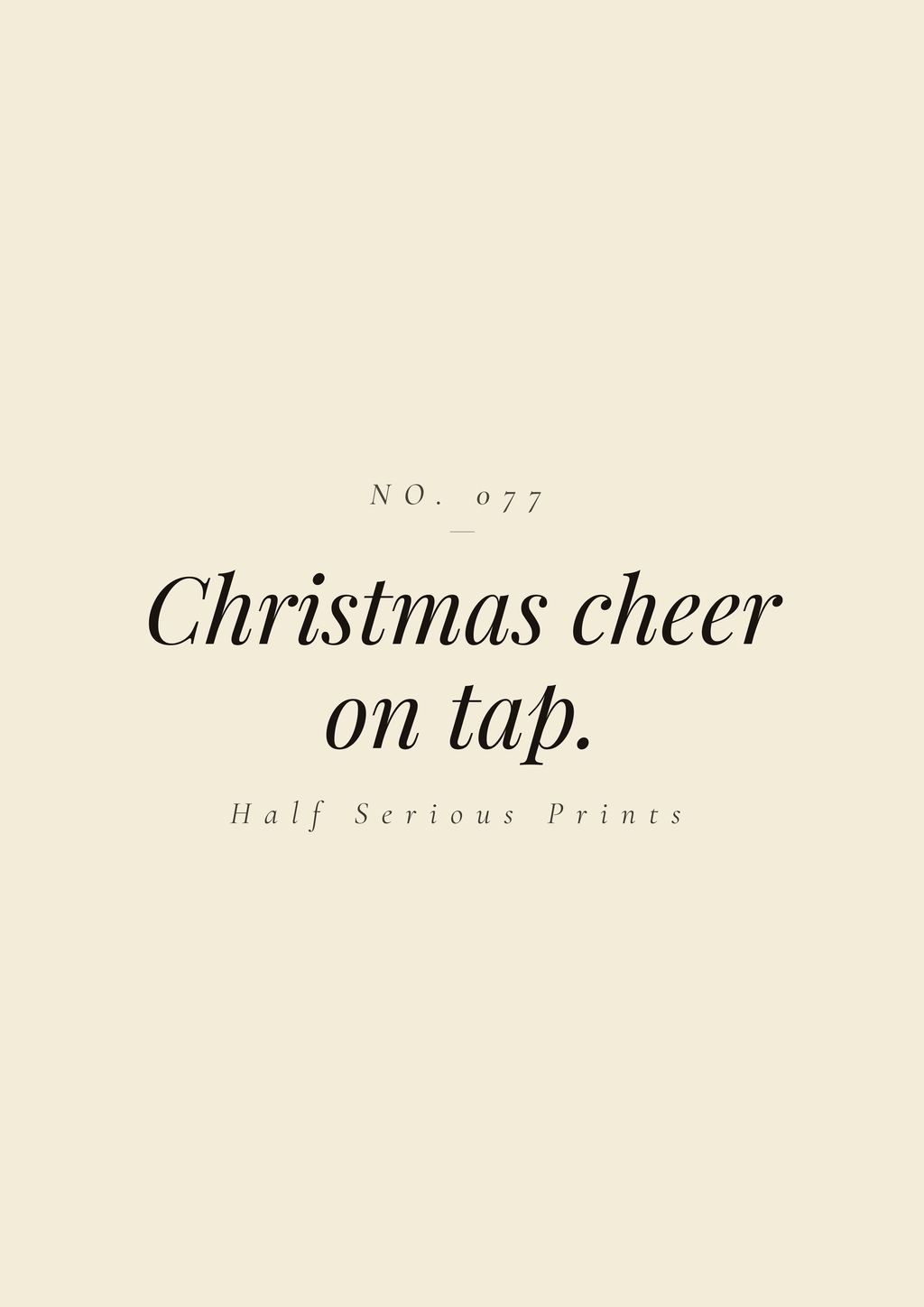 Christmas cheer on tap.