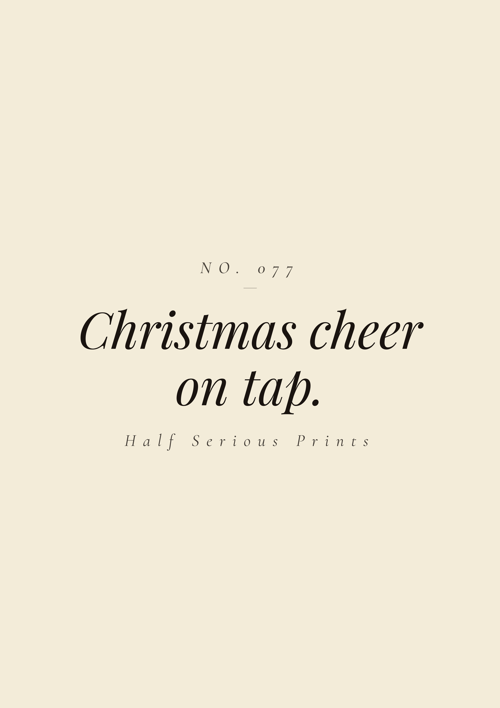 Christmas cheer on tap.
