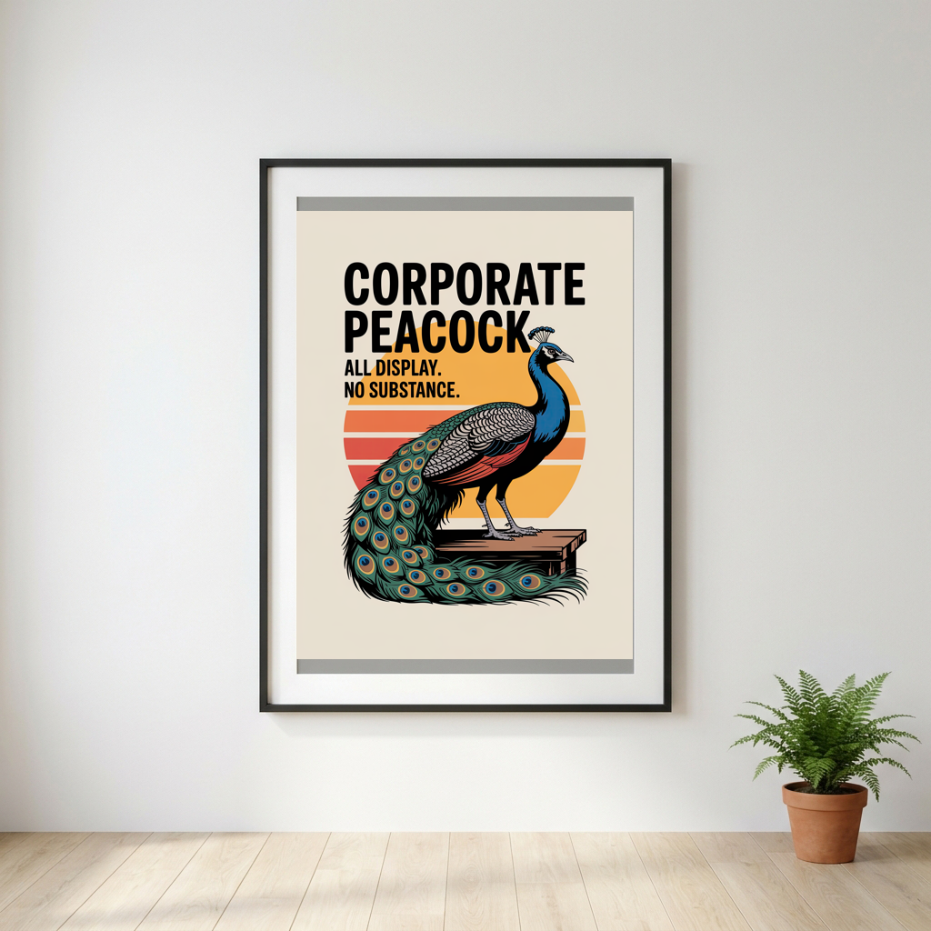 Corporate Peacock All Display No Substance