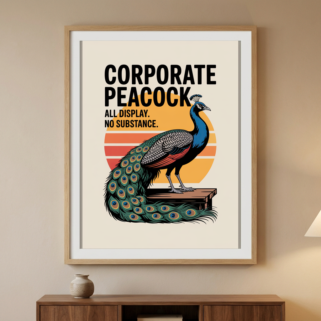 Corporate Peacock All Display No Substance