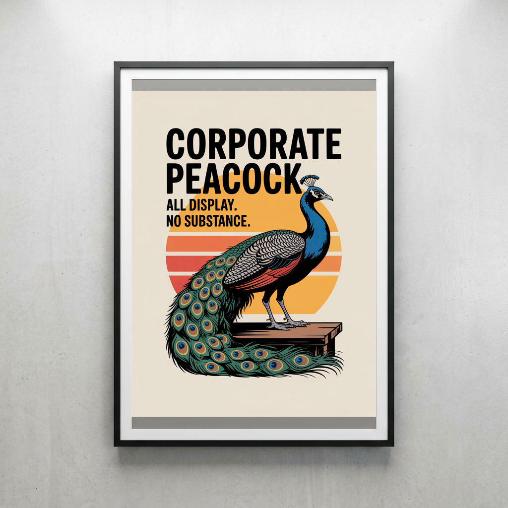 Corporate Peacock All Display No Substance