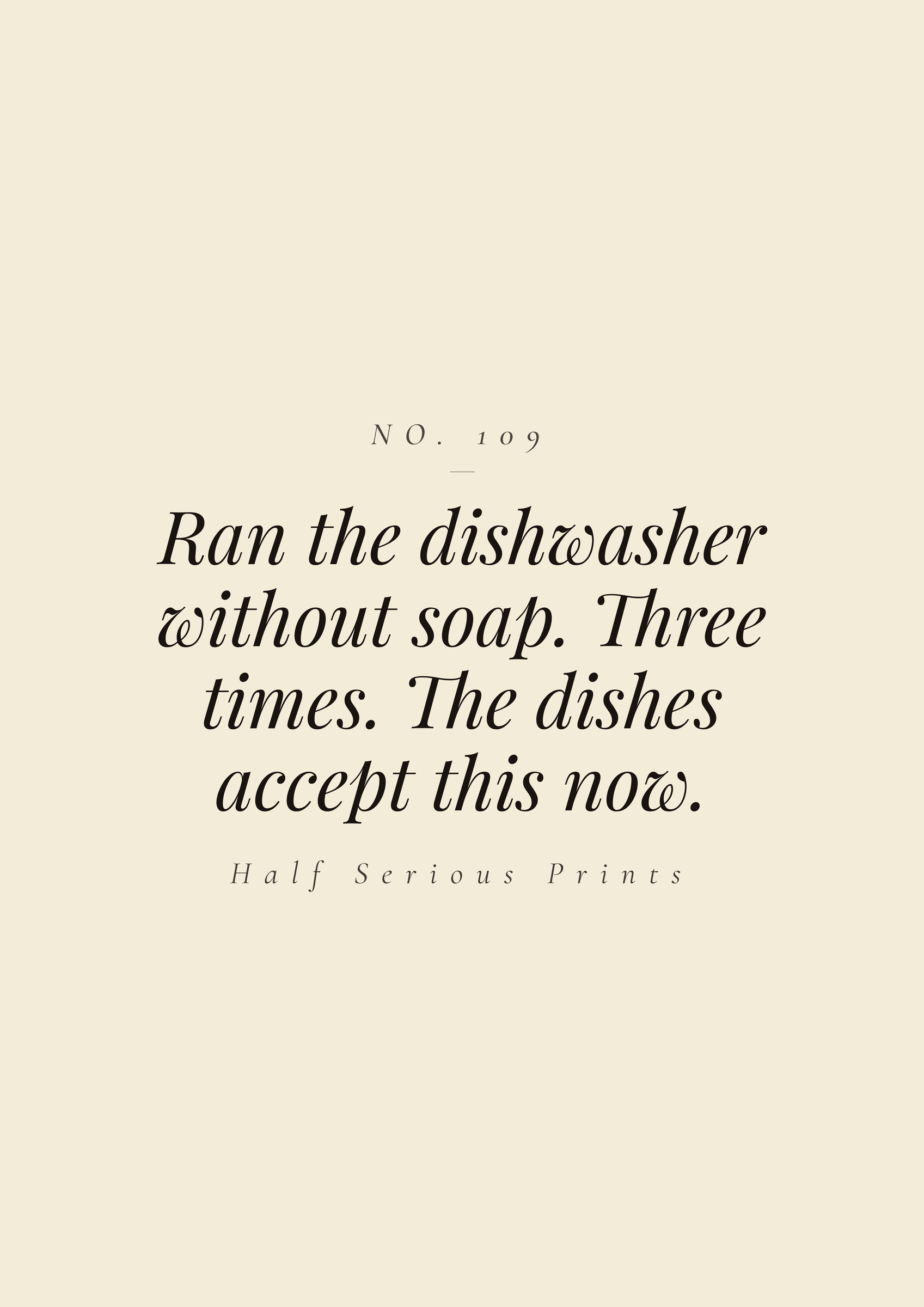 Ran the dishwasher without soap. Three times. The dishes accept this now.