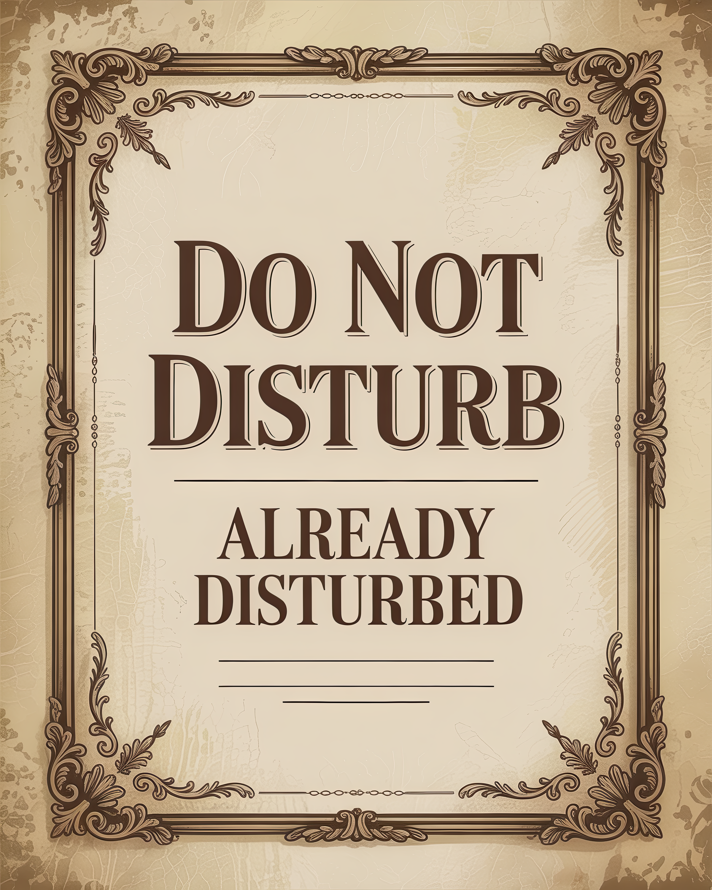 Do Not Disturb, Already Disturbed