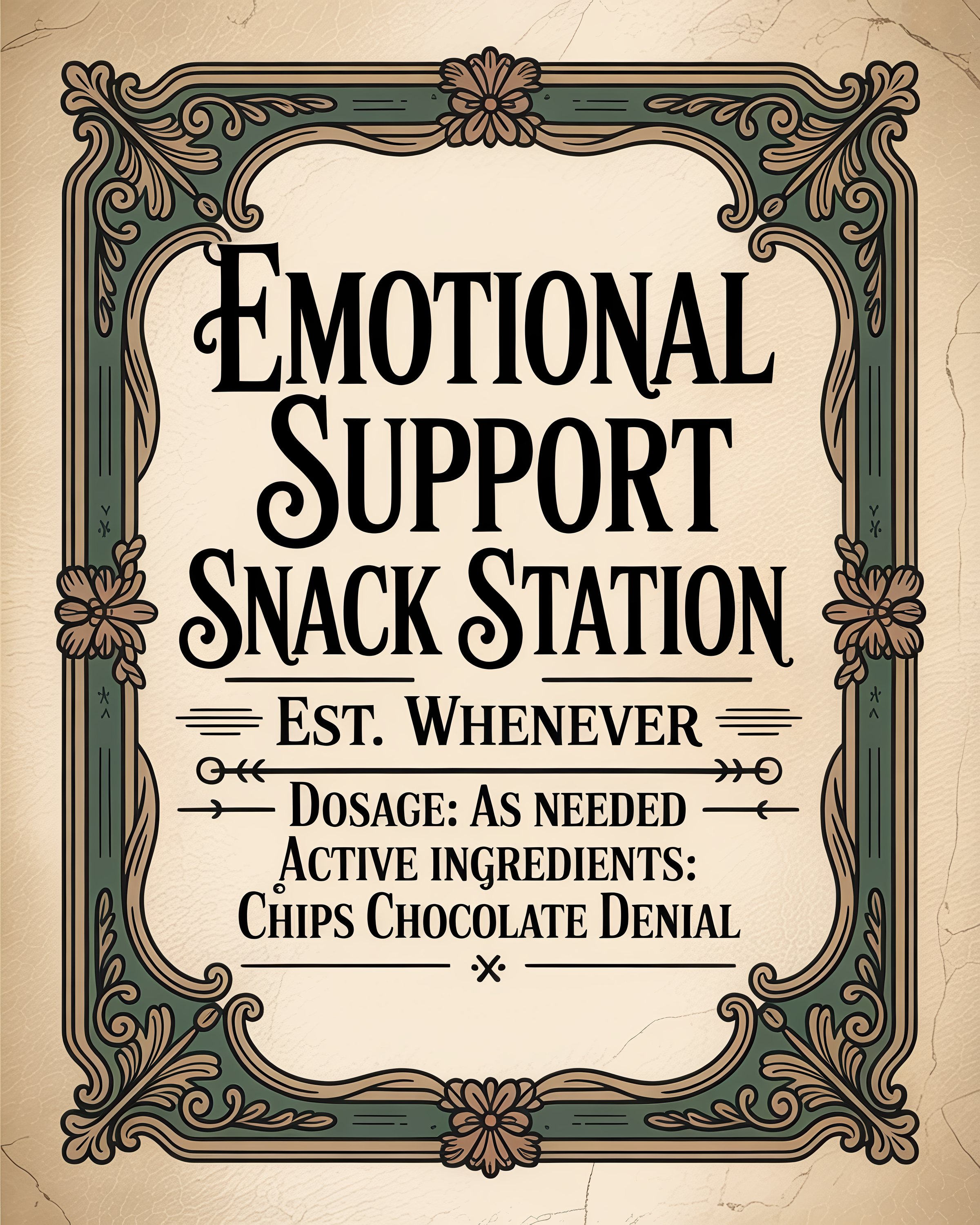 Emotional Support Snack Station