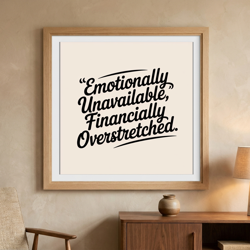 Emotionally Unavailable, Financially Overstretched