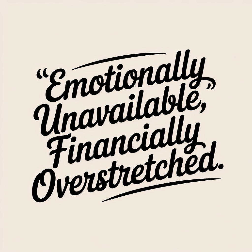 Emotionally Unavailable, Financially Overstretched