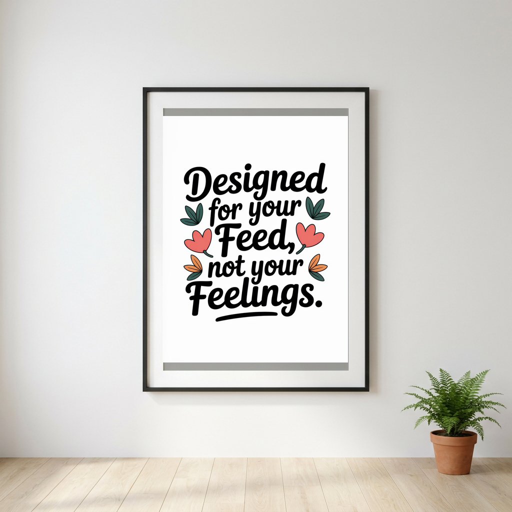 For Your Feed, Not Your Feelings