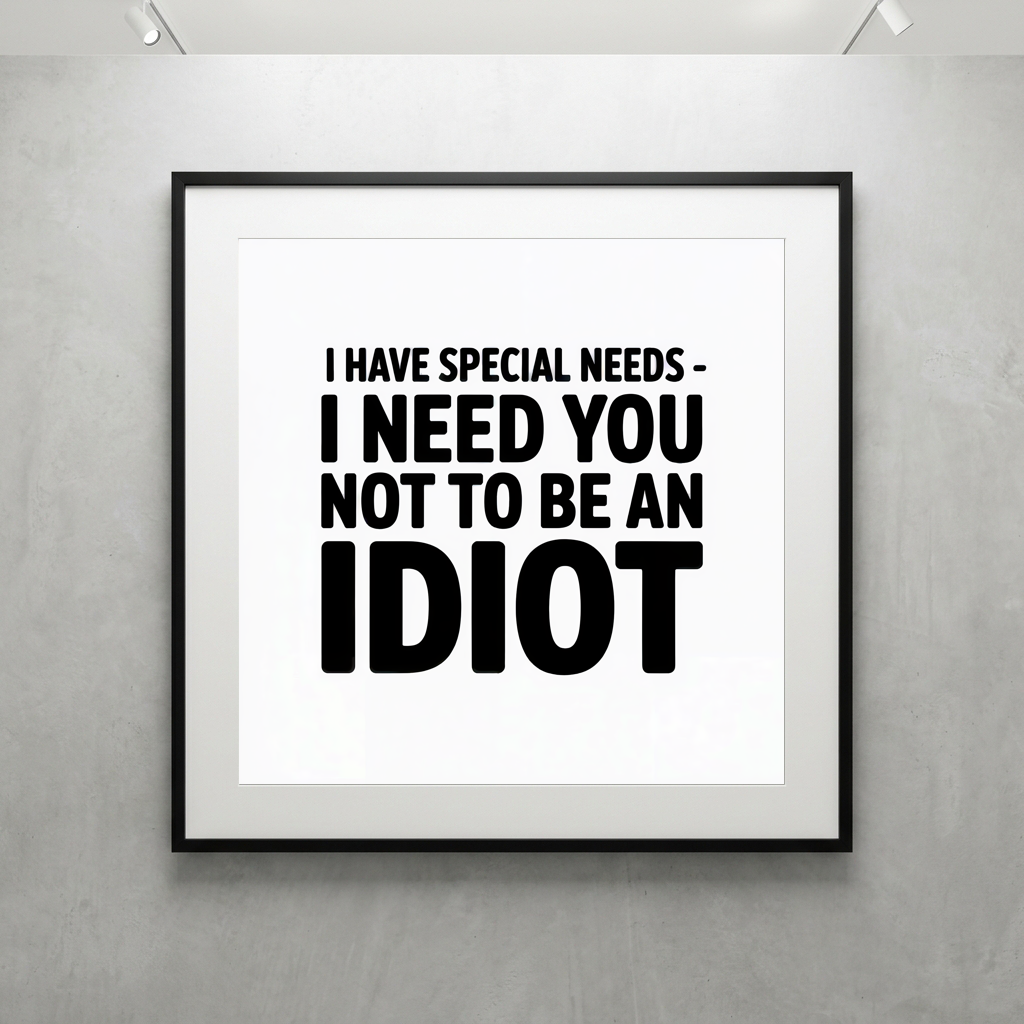 I Have Special Needs I Need
