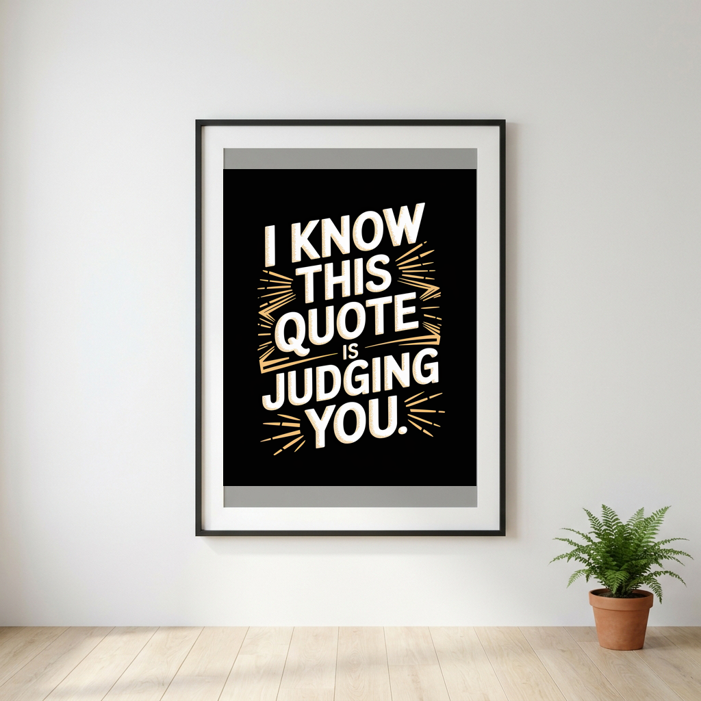 I Know This Quote is Judging You