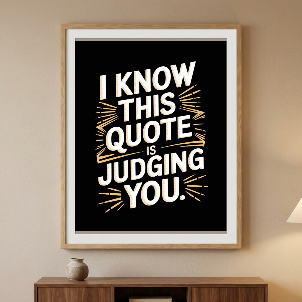 I Know This Quote is Judging You
