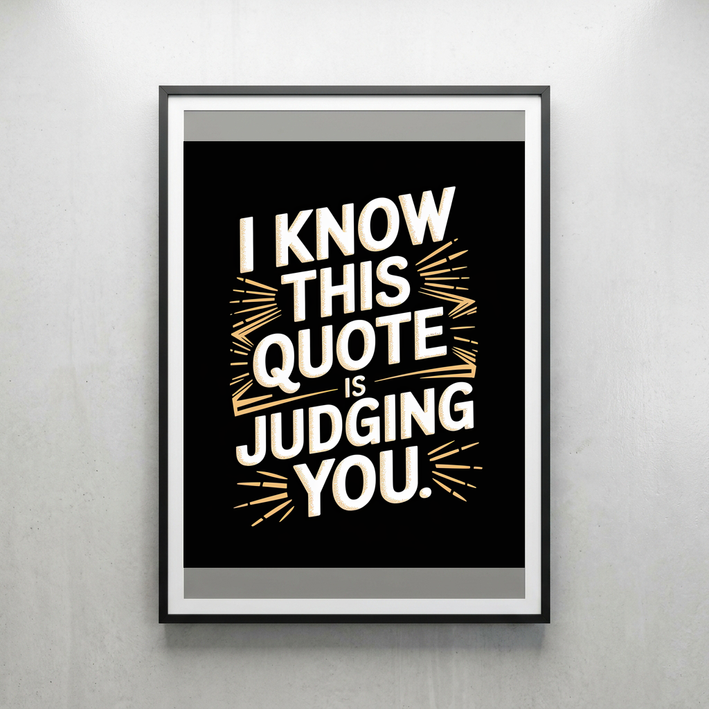 I Know This Quote is Judging You