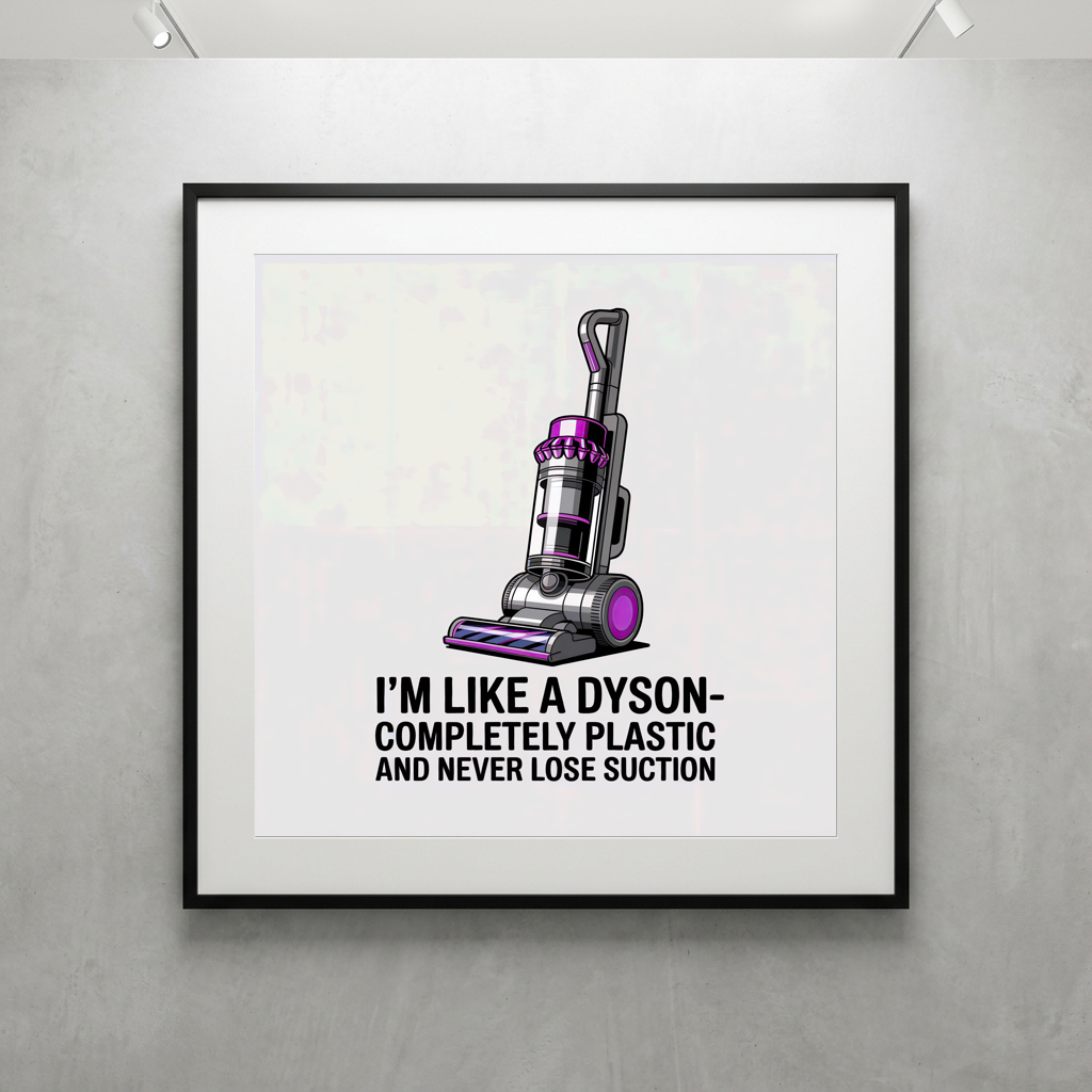 I'm Like a Dyson Completely Plastic and Never Lose Suction