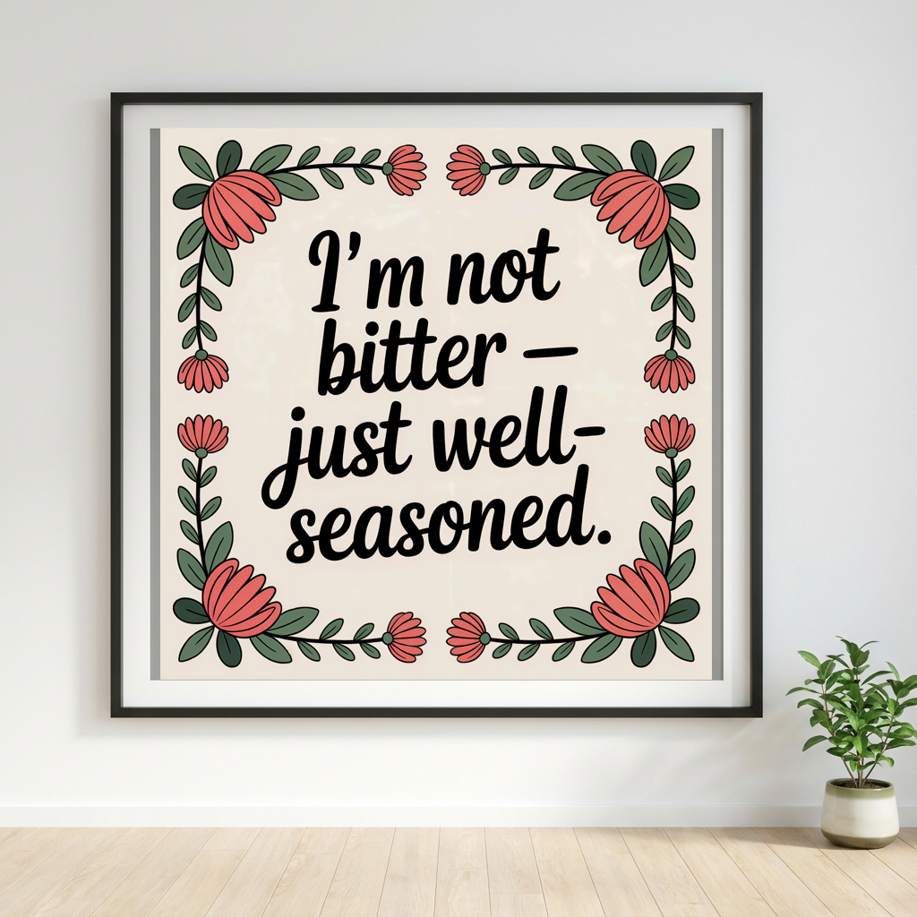 I'm Not Bitter, Just Well Seasoned