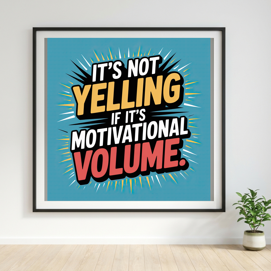 It's not Yelling If It's Motivational Volume