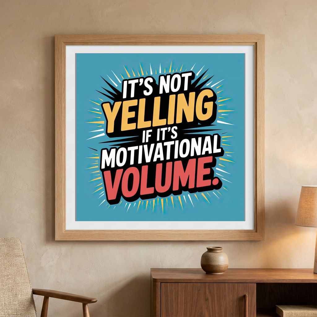 It's not Yelling If It's Motivational Volume
