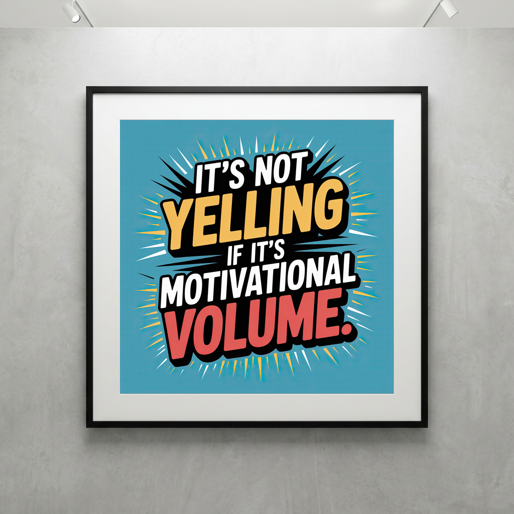 It's not Yelling If It's Motivational Volume