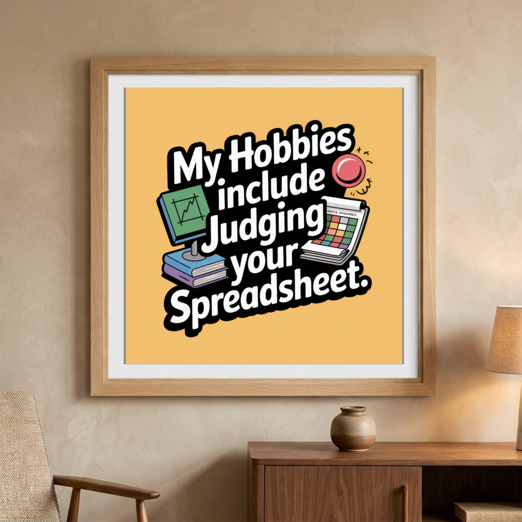 Judging Your Spreadsheet — CozyWoodRoom mockup