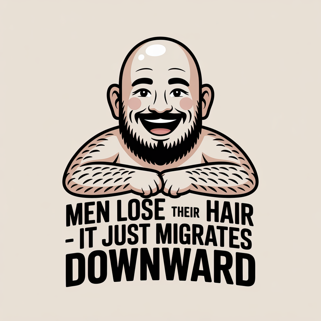 Men Don't Lose Their Hair it Just Migrates Downward