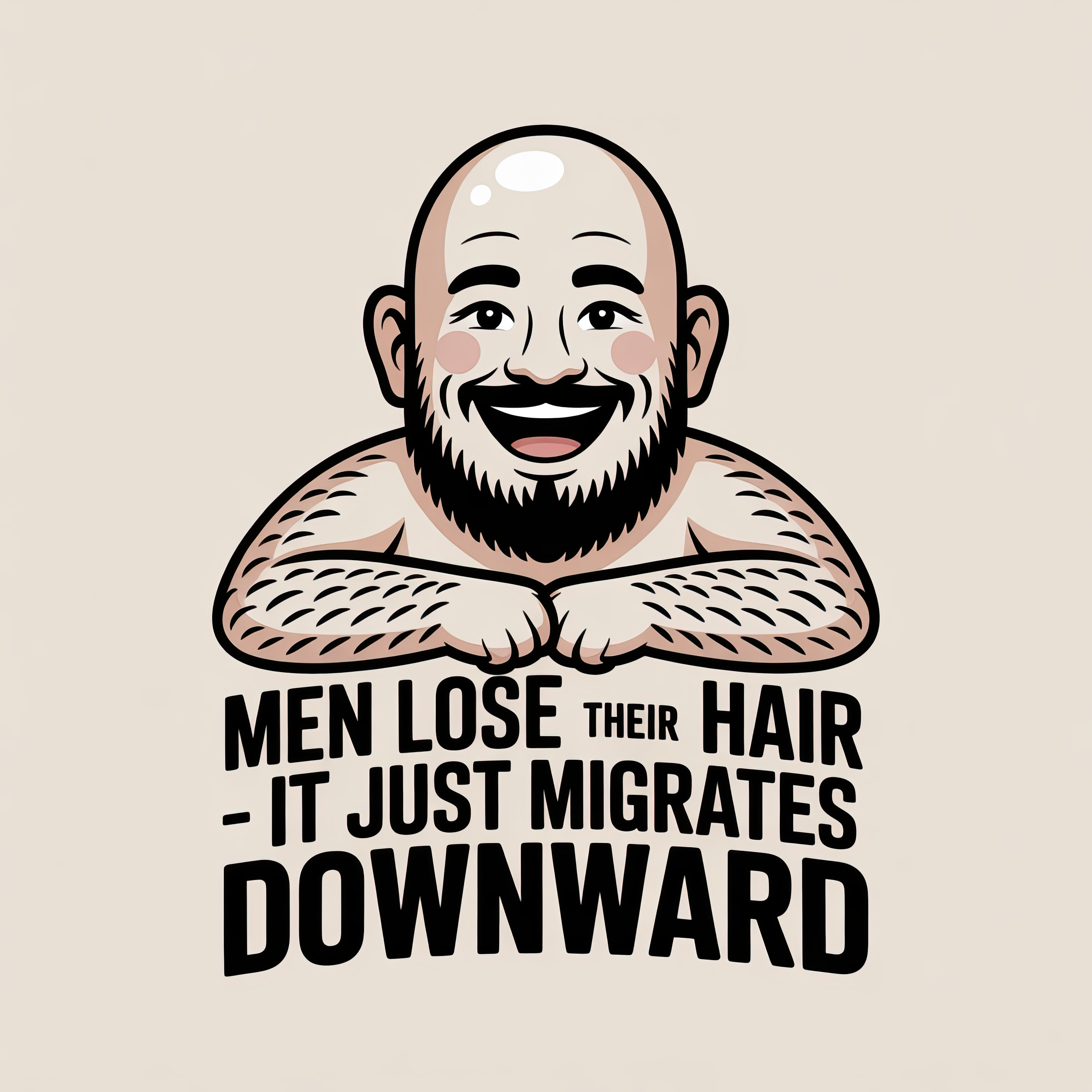 Men Don't Lose Their Hair it Just Migrates Downward