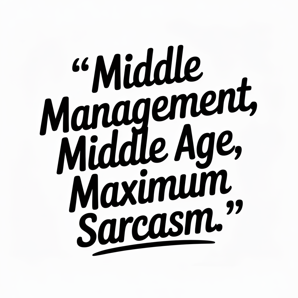 Middle Management Middle Age Maximum Sarcasm