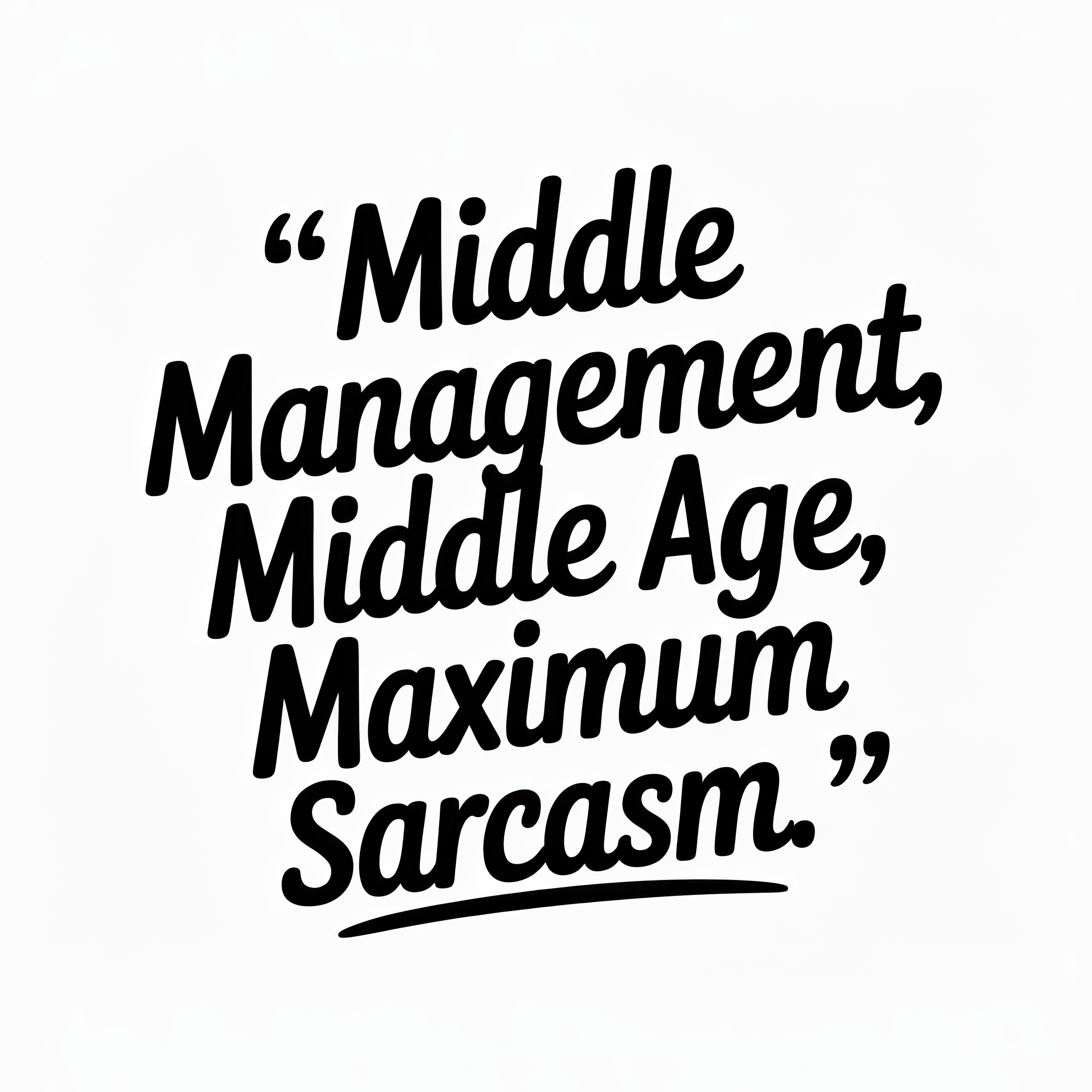 Middle Management Middle Age Maximum Sarcasm