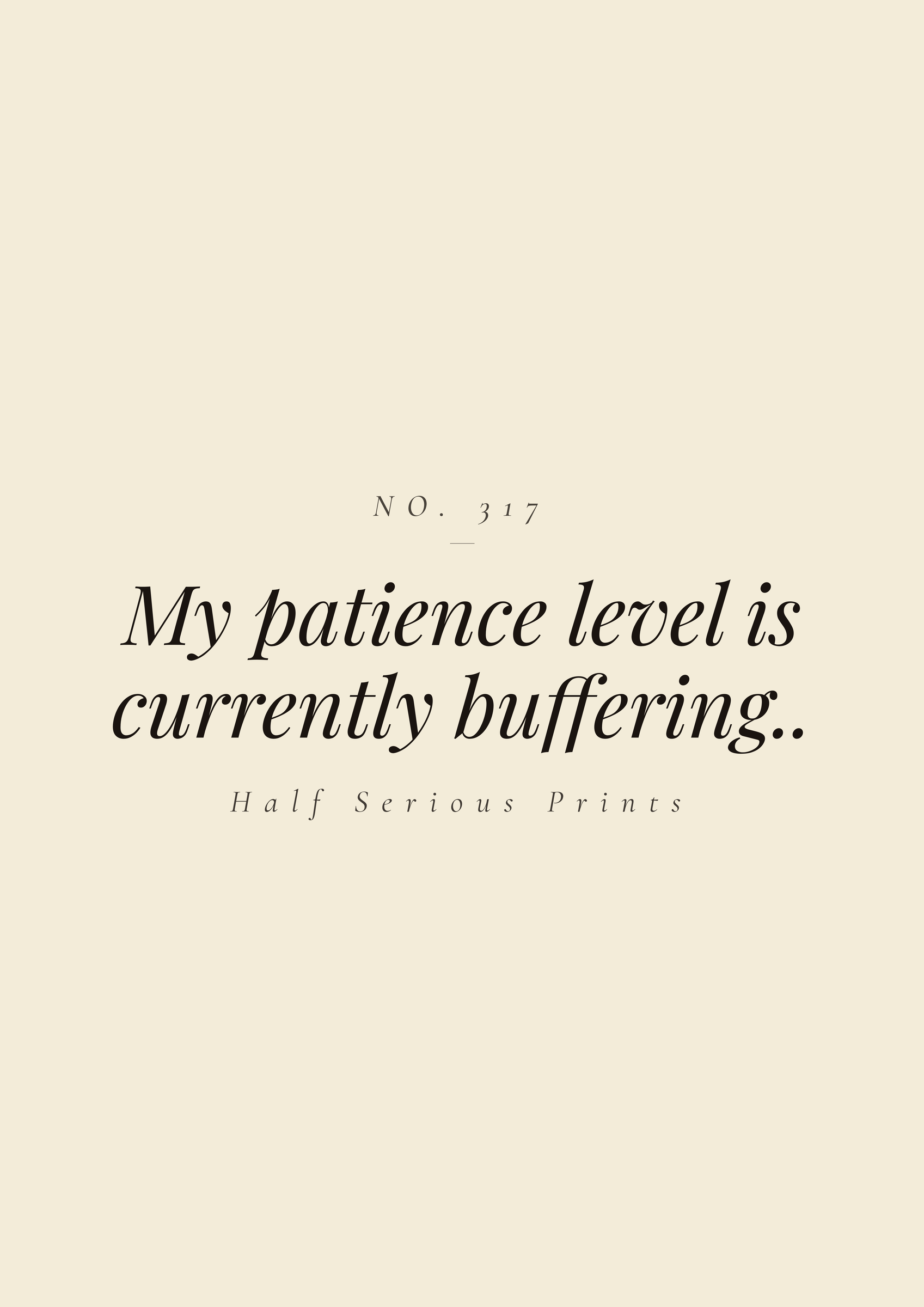 My patience level is currently buffering..