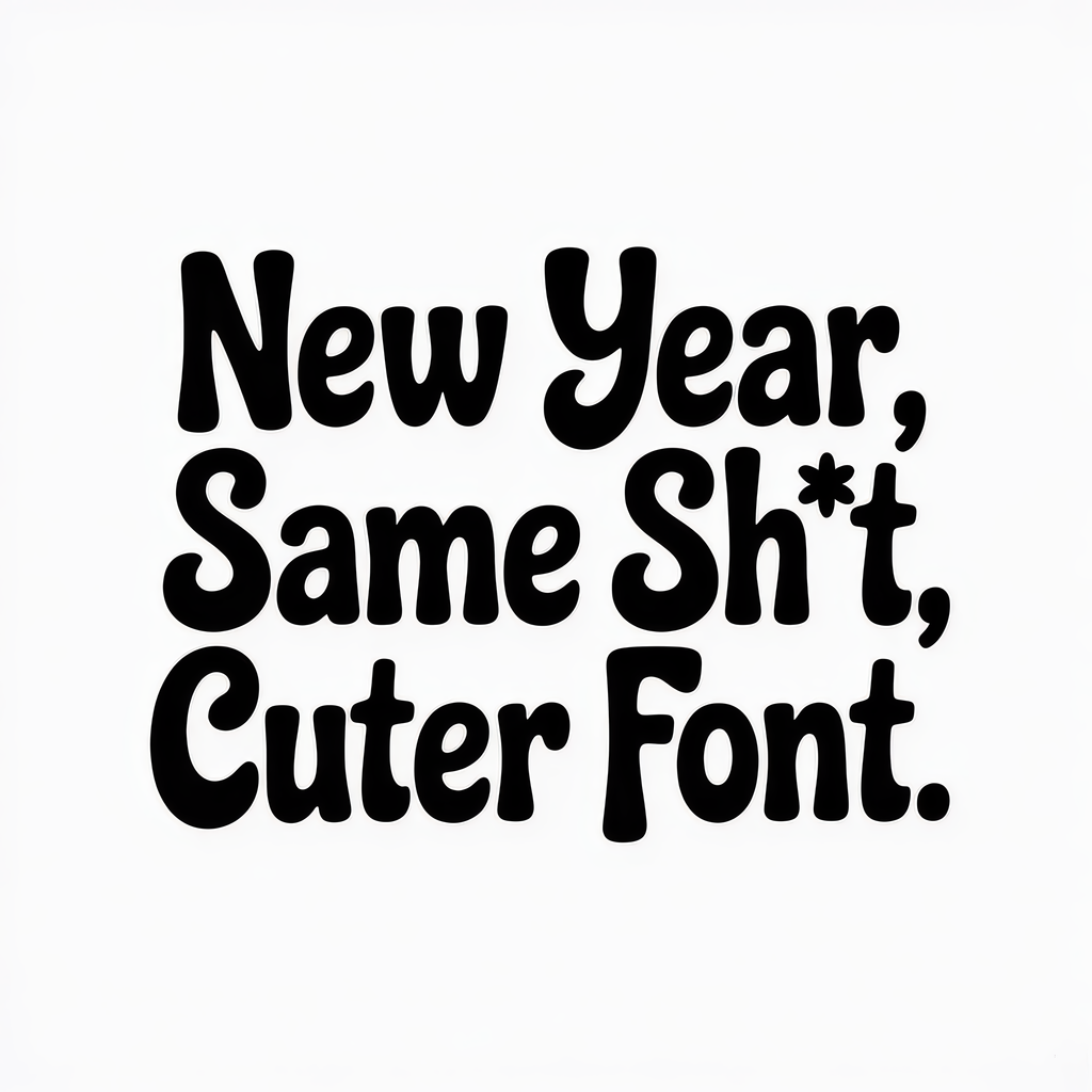 New Year Same Shit Cuter Font