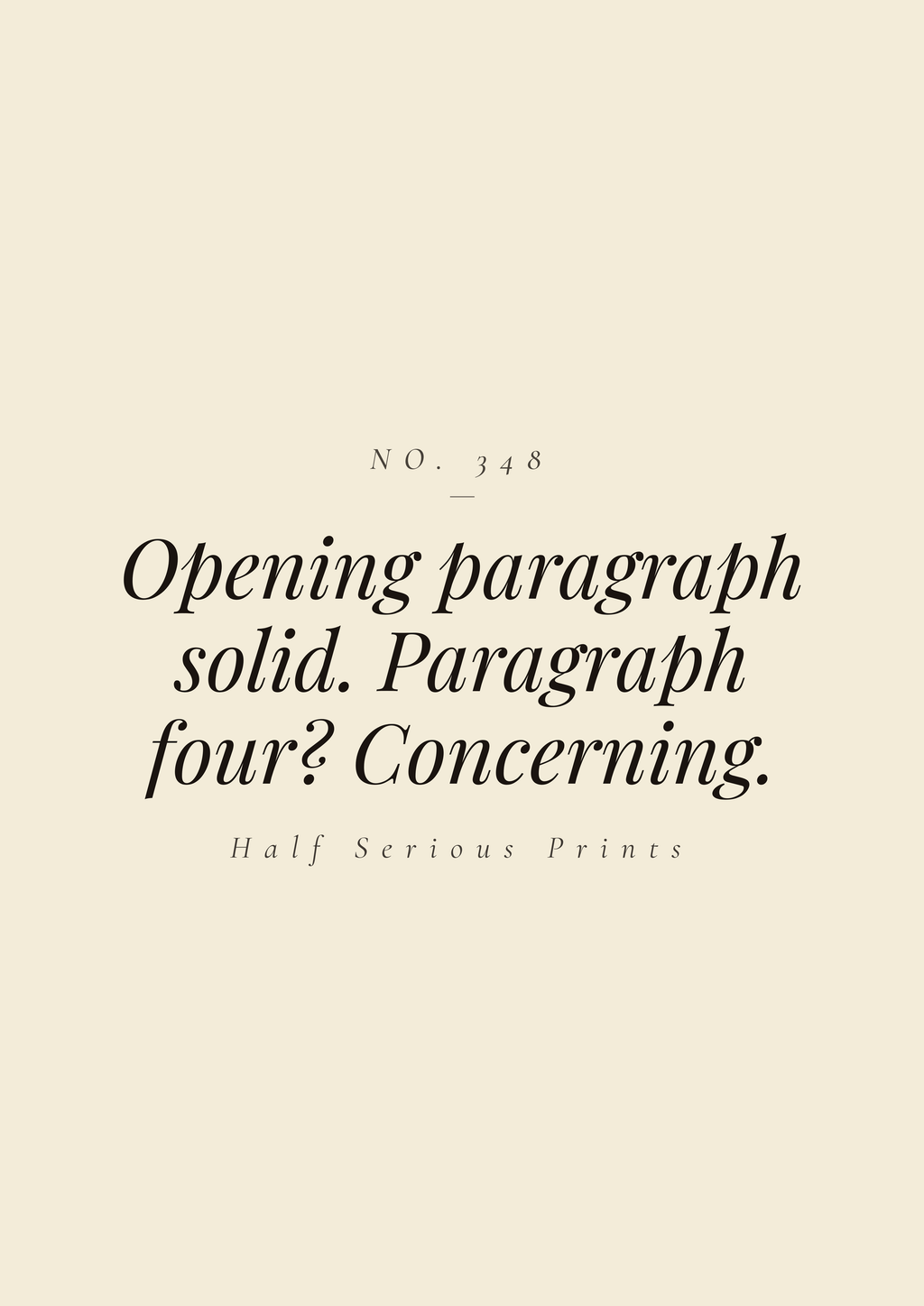 OPENING PARAGRAPH SOLID. PARAGRAPH FOUR? CONCERNING.