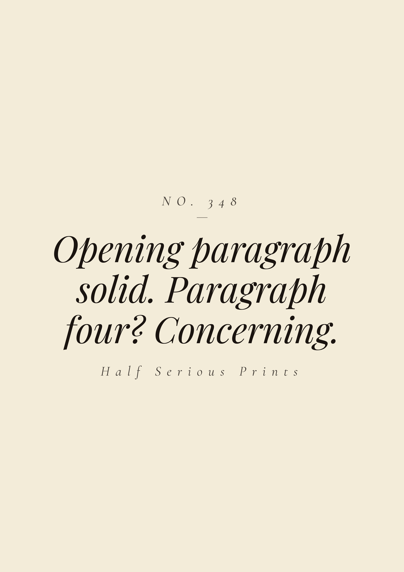 OPENING PARAGRAPH SOLID. PARAGRAPH FOUR? CONCERNING.