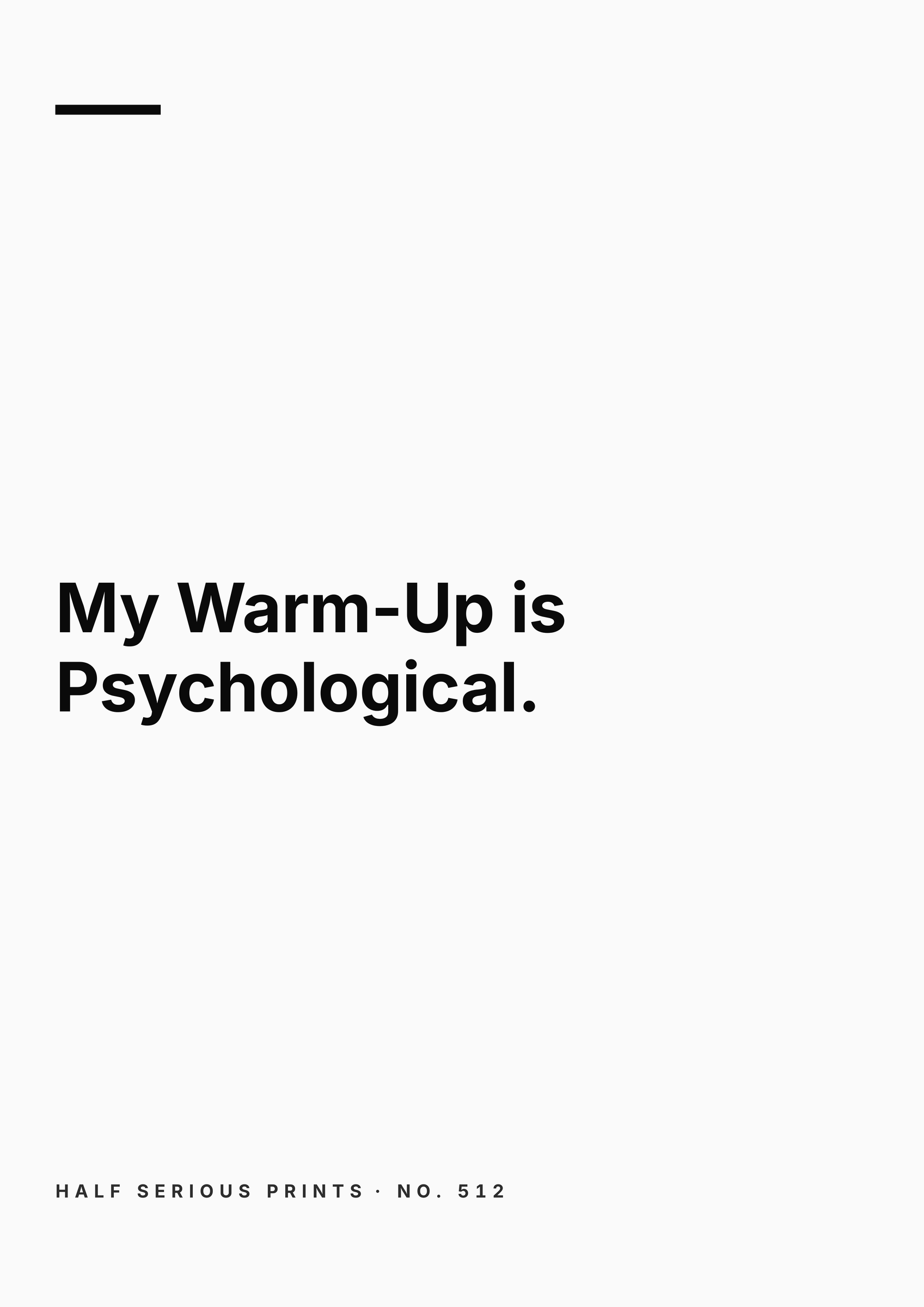 Half Serious Prints text-only design