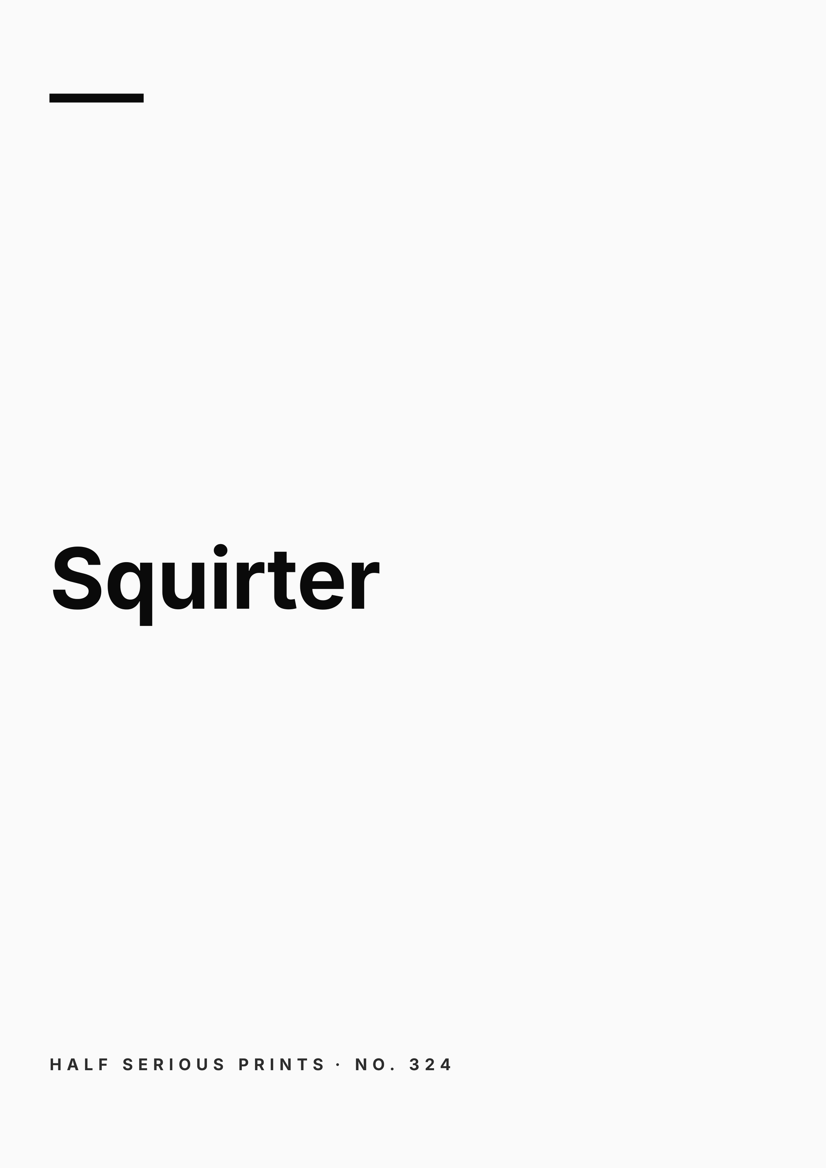Half Serious Prints text-only design