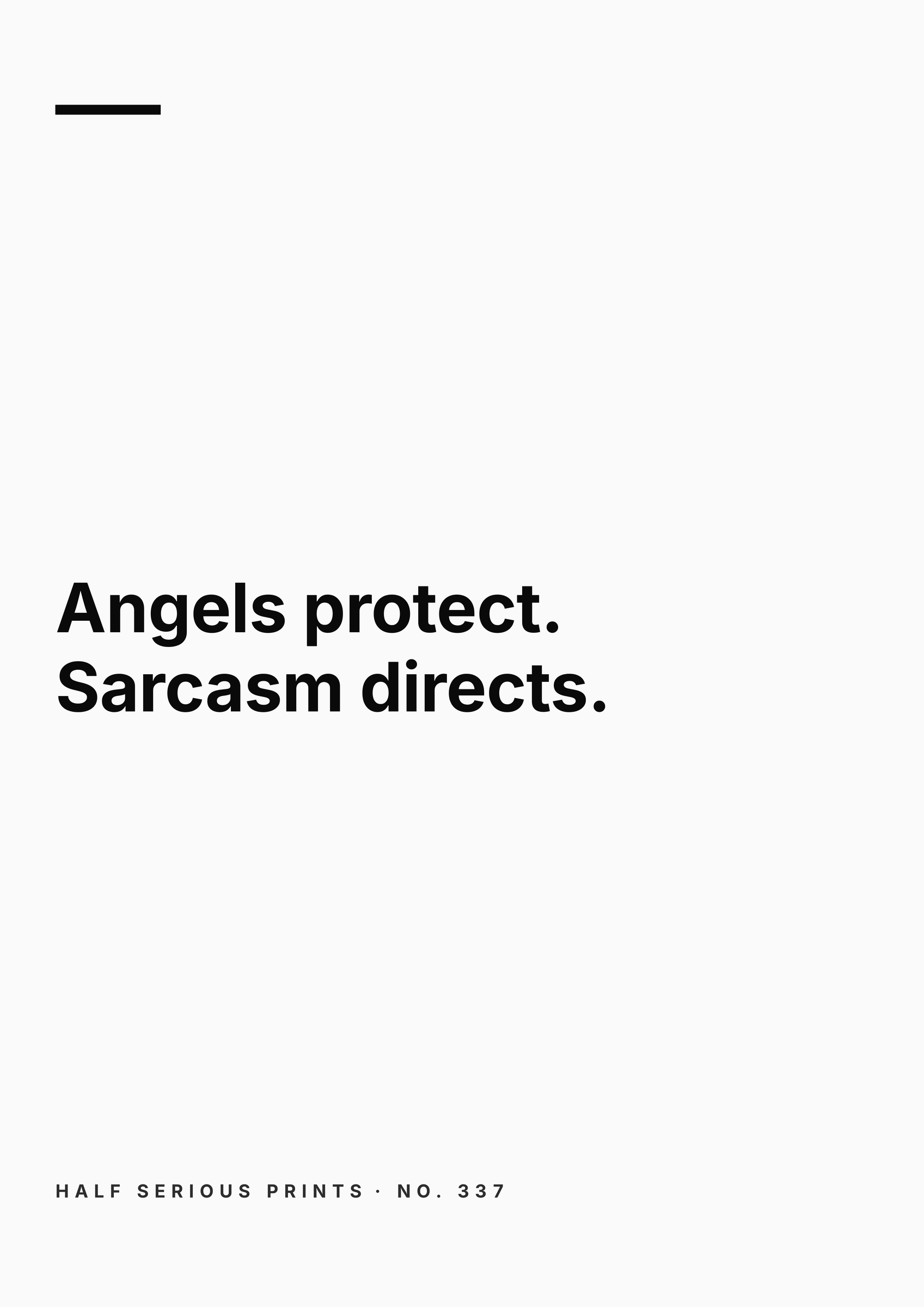 Half Serious Prints text-only design