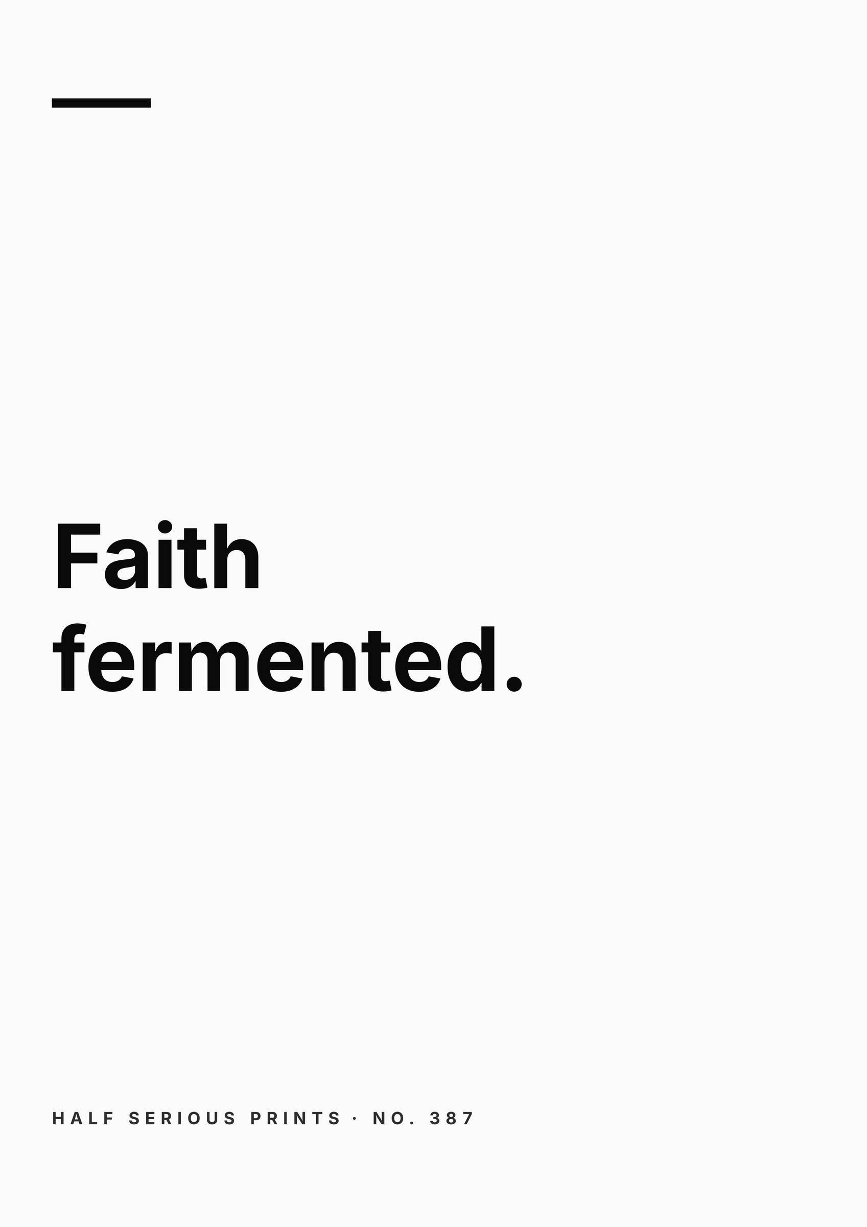 Half Serious Prints text-only design