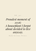 Proudest moment of 2026: a houseplant I forgot about decided to live anyway.