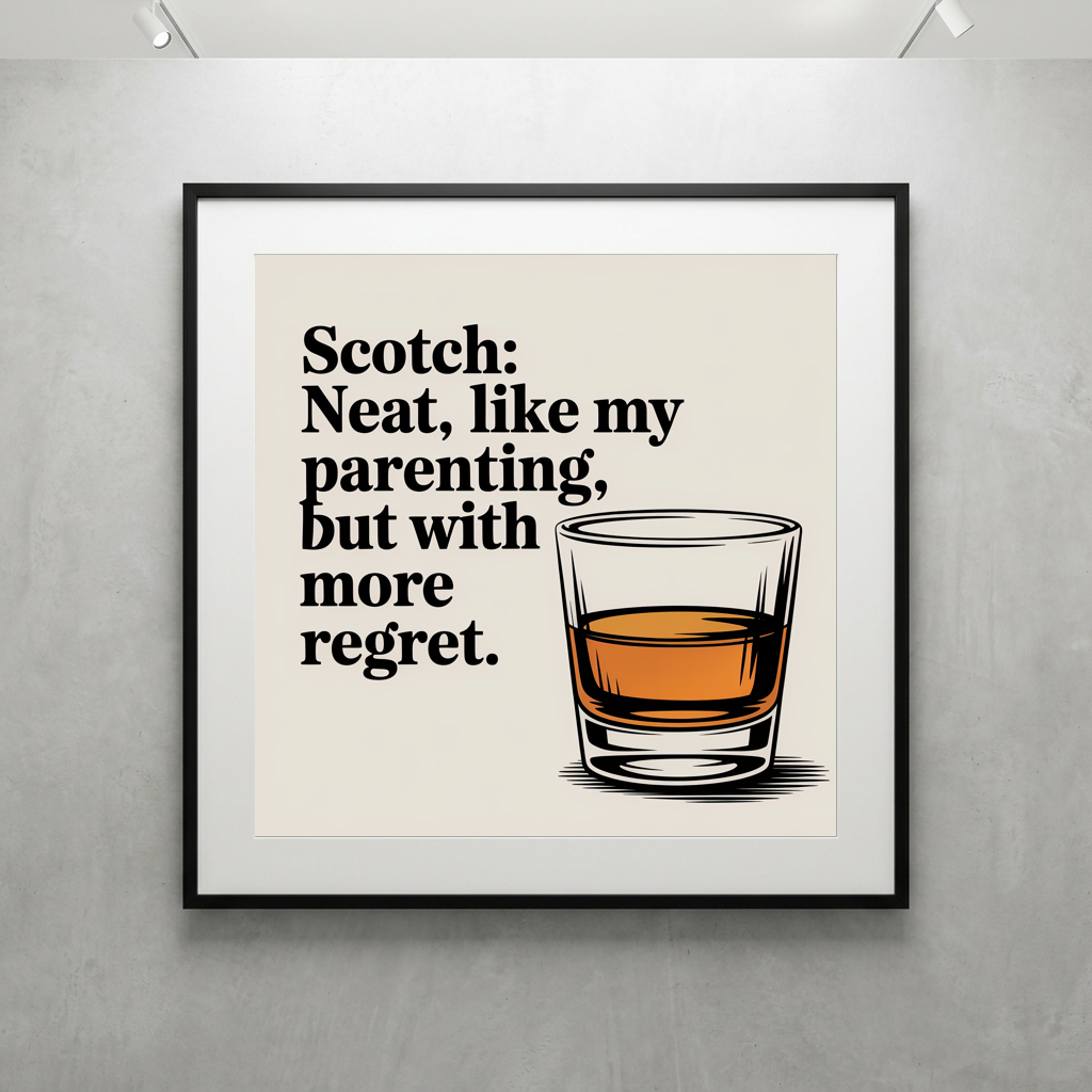 Scotch Neat, Like My Parenting